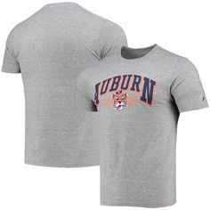 a gray auburn tigers t - shirt with an orange tiger on the chest