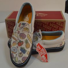 FTT Pastry Vans | ForgeToTable Vans Slip On Shoes, Country School, Orange Country, Classic Vans, Vans Slip On, Vans Shoes, Vans Classic Slip On Sneaker, Slip On Shoes, Nice Shoes