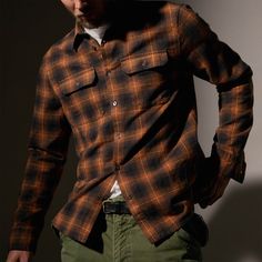 Our Plaid Flannel Shirt is made in Italian fabric that is brushed to provide soft hand feel and unique colorations. Style details include front chest pockets and clean finished hems. Casual fitAdditional Information:• 100% Cotton• Machine wash cold, tumble dry low Denim Polo, Jumpsuit Jacket, Plaid Flannel Shirt, Italian Fabric, Sweater Pants, Outerwear Sweater, Soft Hand, Denim Pant, Plaid Flannel