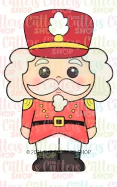 a digital image of a cartoon character wearing a red uniform and gold trimmings