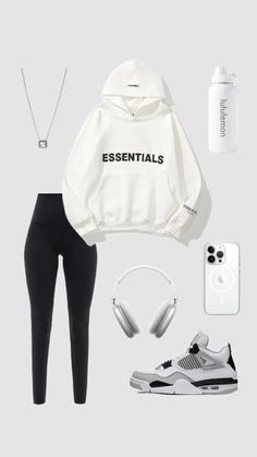 What To Wear To School Comfy, Sporty Hoodie For School, Teens Outfits, Basic Outfits For School Summer, Cute Outfits Leggings, Outfit Inspo Board, School Fits Sweatshirts & Hoodies, School Outfits Ideas, Cute Clothes For School