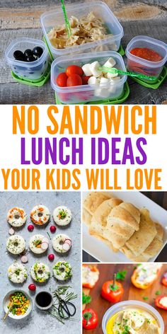 no sandwich lunch ideas your kids will love