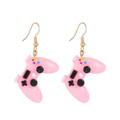 PRICES MAY VARY. [Gamepad earrings] When you see this pair of earrings, you will be attracted by its unique look. The design of the game controller is retro and cute, which can be matched with your daily wear, but also can be worn to events, parties and other occasions, you will definitely shine in the crowd. [Hypoallergenic dangle earrings] These dangle earrings are made of resin. Comfortable to wear, not allergic, beautiful and lightweight, will not become a burden on the ear. It suits most wo Game Earrings, Friend Couple, Earring Video, Cartoon Video, Lover Jewelry, Quirky Earrings, Funky Earrings, Video Game Controller, French Wire