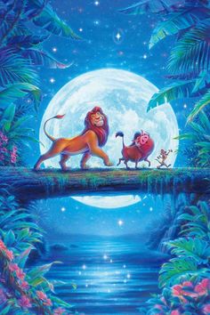 the lion king and cub from disney's animated movie