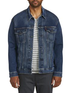 The original jean jacket since 1967. Levi’s Colusa iconic trucker is fit for anything and made to go the distance. Inspired by over-the-road haulers, this multi-functional, stretch denim jacket is ready for your next trip down the blue highways. 99% cotton/1% elastaneShirt collarButton frontFlap chest, side welt pocketsAdjustable-button tabs at waistMachine wash; imported Machine wash; imported Classic Medium Wash Rigid Denim Jacket, Fall Americana Style Denim Jacket, Fall Americana Denim Jacket, Levi's Classic Denim Jacket For Streetwear, Levi's Relaxed Fit Medium Wash Denim Jacket, Levi's Relaxed Fit Denim Jacket, Levi's Medium Wash Denim Jacket, Levi's Medium Wash Denim Jacket For Streetwear, Oversized Levi's Long Sleeve Denim Jacket