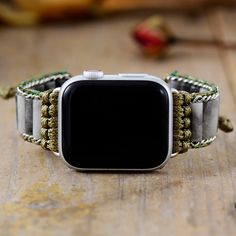 Add some pizzazz to your wrist with our unique High End Apple Watch Strap. Made from jasper stones, this one-of-a-kind design will have you turning heads—or at least, it will turn your wrist (in adoration). Make sure you don't 'watch' the time pass you by with this stylish accessory! Material: Jasper, stainless steel. Size: Woman Around 6.7 inches and adjustable; Man Around 7.3 inches and adjustable Fit for: Apple watch series 8 7 6 5 4 3 2 SE. This item is covered by warranty and 30 days return Apple Watch Series 8, Time Pass, Apple Watch Strap, Jasper Stone, Apple Watch Series, Stainless Steel Chain, Stylish Accessories, Watch Strap, Tan Leather