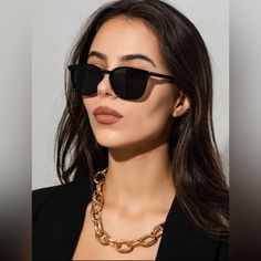 Black Sunglasses Women, Casual Sunglasses, Trendy Glasses, Shades For Women, Fashion Eye Glasses, Classic Sunglasses