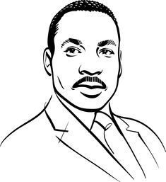 a black and white drawing of a man in a suit with a mustache on his face