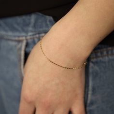 Thick Raso Chain Bracelet, Gold Chain Bracelet, 14K Solid Gold Bracelet, Simple Chain Bracelet, Laye Adjustable 14k Yellow Gold Chain Bracelet, Dainty Curb Chain Link Bracelet, Dainty 14k Gold Jubilee Bracelet, 14k Gold Link Bracelet With Delicate Chain, Minimalist 14k Gold Curb Chain Bracelet, Dainty Gold Link Chain Bracelet, Adjustable Chain 14k Gold Bangle, Gold-plated Link Bracelet With Delicate Chain, Dainty Curb Chain Bracelets For Formal Occasions