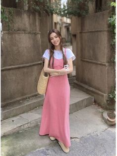 Olivia Mark - Cute Checkered Halter Dress with Fashionable Design and Waist-cinching Sash Pink M, Cinched Waist, Olivia Mark, A Line Skirt, Dusty Pink, A Line Skirts, Cute Dresses, Halter Dress, Outfit Inspirations