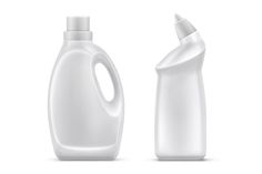 two white plastic bottles with sprayers