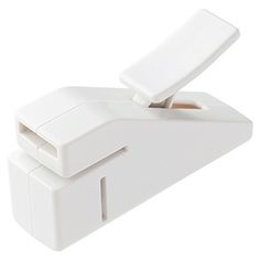 an image of a white light switch on a white background with clipping for the cover