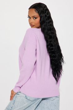 Available In Oatmeal And Lavender. Cardigan Sweater Long Sleeve V Neck Button Down Ribbed 50% Viscose 28% Polyester 22% Nylon Imported | Day Dream Cardigan in Lavender size XL by Fashion Nova Lavender Cardigan, Lavender Fashion, Long Sweaters Cardigan, Jeans Jumpsuit, Matching Dresses, Ladies Day, Active Wear For Women, Cardigan Sweater, Long Sleeve Sweater