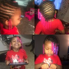 Lemonade Braids With Beads For Women, Toddler Beads Hairstyles, Beads In Hair Kids, Toddler Braided Ponytail With Beads, Black Baby Girl Hairstyles, Kid Styles