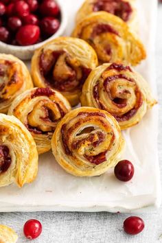 cranberry pinwheels on a white plate