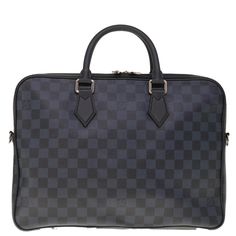 Louis Vuitton Dandy Grey Canvas Handbag (Pre-Owned) Designer Business Briefcase With Branded Hardware, Luxury Bags With Branded Hardware For Business Trips, Louis Vuitton Vintage Handbags, Canvas Handbags, Dandy, Bag Shoulder, Louis Vuitton Handbags, Cobalt, Louis Vuitton Bag