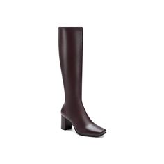 Aerosoles-Micah Wide Width Wide Calf Boot A refined style, the Micah wide calf boot from Aerosoles is poised to carry you through the chilly season in style. This tall boot is equipped with heel rest technology for all-day comfort and side zipper for easy entry. Click here for Boot Measuring Guide. Click here to shop more wide calf boot styles! Winter Knee-high Burgundy Boots, Burgundy Knee-high Winter Boots, Burgundy Platform Boots For Fall, Burgundy Knee-high Boots For Winter, Wide Calf Square Toe Boots For Fall, Fall Wide Calf Square Toe Boots, Brown Stacked Heel Knee-high Boots For Winter, Brown Knee-high Boots With Stacked Heel For Winter, Brown Wide Calf Boots For Work