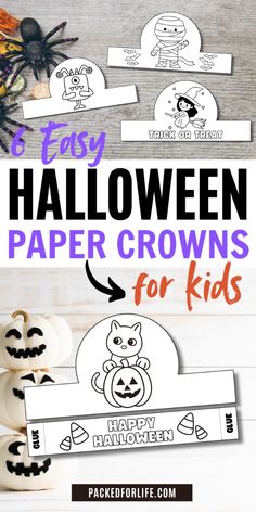 halloween paper crowns for kids to make