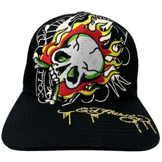 * Ed Hardy Embroidered Fire Skull Trucker * Authentic With Tag * Embroidered Premium Detail On Front Panel And Top Of Brim * Rear Ed Hardy Logo Tab * Inner Moisture Sweatband * Adjustable Snapback Closure * Rear Mesh Panels * Inner Ed Hardy Tape Lining * Cotton Polyester Blend * Mpn Ehh0001-33 Embroidered Tattoo, Tattoo Fire, Ed Hardy Logo, Fire Skull, Awesome Sauce, Ed Hardy, Mesh Panel, Snapback Cap, Black Mesh