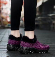 Possible Women's Fur Walking Shoes Sock Sneakers | Ultrasellershoes.com – Ultra Seller Shoes Comfortable Synthetic Winter Sneakers, Comfortable Black Walking Shoes With Round Toe, Winter Slip-resistant Sneakers With Round Toe, Ankle-high Synthetic Walking Shoes With Cushioned Footbed, Black Walking Shoes With Arch Support And Round Toe, Comfortable High-top Black Walking Shoes, Ankle-high Walking Shoes With Cushioned Footbed, Non-slip Sneakers For Walking, Comfortable Black High-top Walking Shoes