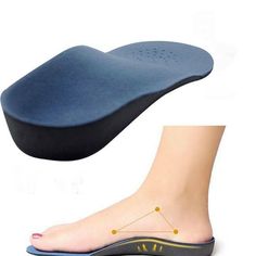 Features: Size:XS,S,M,L, Soft,ultra light and comfortable to wear. Full long arch support. Additional heel cushion protects heel spur from most painful shocks. High resilient blue gel cushion provide extra protection. Provides extra support to the heel and base of the foot. Extra cushioning in the heel for maximum effect. Stoma design, not afraid sweat, suitable for sports, keep your feet smell in fresh. Comfort and cushioning for all types of leisure or everyday footwear. Great for jogging, run Flat Feet Shoes, Arch Support Inserts, Flats With Arch Support, Orthotic Shoes, Flat Foot, Arch Support Shoes, Feet Shoes, Orthopedic Shoes, Shoe Inserts