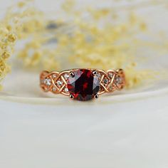 Lattice Ruby Giliarto Gold Engagement Ring Rubyengagement Ring, Lattice Design, Ruby Engagement Ring, 14k Rose Gold Ring, Rose Gold Engagement, Gold Engagement Ring, Rose Gold Engagement Ring, Gold Engagement, Gold Engagement Rings