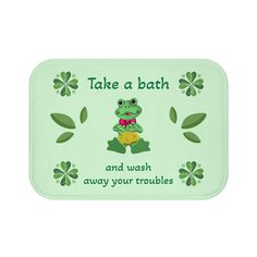 Add a touch of cuteness to your bathroom with this Cute Frog Bath Mat. Perfect for washing away your troubles as you relax in the tub. Ideal for anyone looking to add a playful element to their bathroom decor. Relevant for home decor, housewarming gifts, and frog lovers. Product features - 100% Memory foam microfiber for perfect comfort and support - Anti-slip backing for safety - Durable with reinforced binding around the edges - Made of 100% Microfiber - Available in 2 sizes: 24" × 17" or 34" Frog Bath Mat, Frog Rug, Fun Bathroom Decor, Kids Bath Mat, Fun Bathroom, Bathroom Bath Mats, Rug Kids, Cute Frog, Bathroom Bath