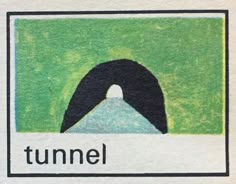 a stamp with the word tunnel on it