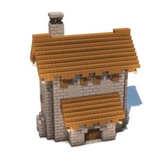 an image of a small house made out of bricks