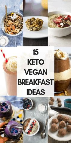 keto vegan breakfast ideas with text overlay