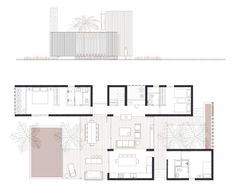 the floor plan for this modern house