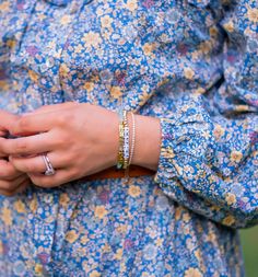 Keep inspiration close at hand with our little words bracelets. These delicate bracelets add discreet styling and charm to any outfit. Wear them anytime you need an extra boost of confidence. Stretch design ensures comfort and fit. Conquer Today features blue glass-look beads, gold spacers, and square gold beads with black lettering. FINAL SALE Measurements: Small/Medium - fits wrist up to 6.25” comfortably Medium/Large - fits wrist up to 7” comfortably Words Bracelets, Gold-tone 14k Gold Charm Bracelet, 14k Gold-filled Bracelets With Letter Beads, Elegant 14k Gold-filled Tarnish-resistant Charm Bracelet, Adjustable 14k Gold-filled Letter Beads Bracelet, Little Words Project, 14k Gold-filled Blue Bracelet, Word Bracelet, Affordable Clothes