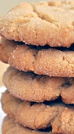 a stack of cookies sitting on top of each other