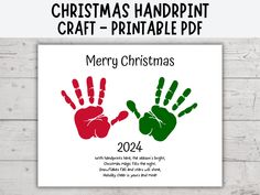 christmas handprint craft - printable pdf