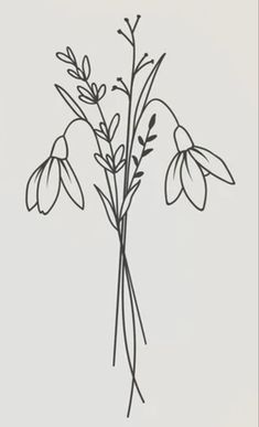 Snow drop tattoo Snowdrop And Rose Flower Tattoo, Snow Drop Line Drawing, Snowdrop Flowers Tattoo, Flowers In Vase Tattoo Simple, Snowdrop Back Tattoo, Snow Drop Flower Tattoo Design, Snowdrop And Rose Tattoo, Simple Snowdrop Tattoo, Snowdrop Line Drawing