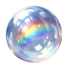 an image of a rainbow colored soap bubble