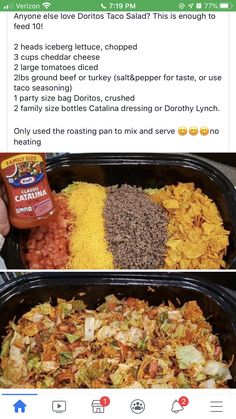 two screens showing different types of food in plastic trays, one has rice and the other has beans