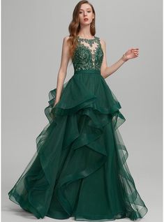 JJ's House Tulle Lace Scoop Illusion Fall Spring Summer Winter Ball-Gown/Princess General Plus No Leg Slit Belt/Sash Illusion Scoop Back Zip Tiered Prom Beautiful Back Modest Prom Dresses Sweet & Flow Dark Green Height:5.8ft（176cm） Bust:32in（82cm）Waist:24in（61cm）Hip. #JJ's House #Tulle #Lace #Scoop #Illusion #Fall #Spring #Summer #Winter #BallGownPrincess #General #Plus #NoLegSlit #BeltSash #Illusion #Scoop #BackZip #TieredProm #BeautifulBack #ModestPromDresses #Sweet&Flow #DarkGreen Scoop Neck Prom Dress, Illusion Dress Prom, Ruffle Prom Dress, Princess Prom Dresses, Ball Gowns Princess, Tulle Evening Dress, Lace Ball Gowns, Floor Length Prom Dresses, Tulle Ball Gown