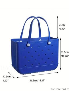 BagForLove - Waterproof Beach Bag: Portable Eva Handbag for Outdoor Sports, Travel, and Shopping Product Description Color Royal Blue Bag Size Medium Pattern Type Plain Type Beach Bag Material Plastic Size Chart INCH CM Bag Length Bag Width Bag Height Handle Height 14.4 inch 4.9 inch 12.4 inch 8.3 inch Bag Length Bag Width Bag Height Handle Height 36.5 cm 12.5 cm 31.5 cm 21 cm Details Pictures Similar Products h2 { text-align: center; } /* æ¢è¡ */ li{ white-space: normal; word-break: break-all; word-wrap: break-word; } .red-box { width: 100%; display: flex; flex-direction: row; flex-wrap: wrap; justify-content: center; } .red-box > div { width: 190px; height: 250px; margin: 10px; } .red-box > div > a > img { width: 190px; height: 250px; } .size-box { width: 100%; margin: auto; white-spac Casual Waterproof Bags For Outdoor Activities, Practical Waterproof Tote Bag, Waterproof Blue Shoulder Bag For Outdoor Activities, Blue Waterproof Shoulder Bag For Outdoor, Practical Durable Blue Bag, Blue Practical Bag, Practical Blue Rectangular Bag, Blue Packable Bags For Outdoor Activities, Durable Blue Bags For Outdoor Activities