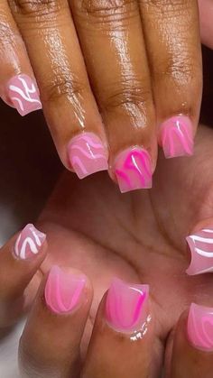 Very Short Pink Acrylic Nails, Cute Birthday Nails Short Pink, Cute Short Acrylic Nails Baddie, Cute Shorties Nails, Pink Kid Nails, 6th Grade Nails Short, Short Pink Nails With Charms, Short Birthday Nails 12, Short Pink Nail Inspo Acrylic