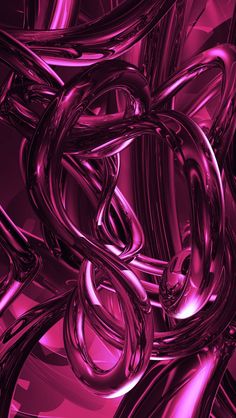 an abstract purple background consisting of interlocked metal rings and loops, with pink hues