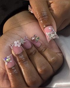 Clean Cuticles, Bedazzled Nails, Junk Nails, Nail Services, Dope Nail Designs