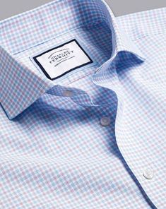 Charles Tyrwhitt Shirt, Bar Shirt, Collar Tips, Check Dress Shirt, Business Casual Shirts, Cutaway Collar, Charles Tyrwhitt, Checkered Dress, Collar Stays