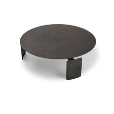 a round table with two square bases on it