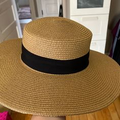 Brand New. Never Worn Sun Hat, Black Tan, Black And Tan, Sun Hats, Panama Hat, Women Accessories, Sun, Brand New, Hats