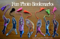 the children are playing with their bookmarks to make them look like they're doing something