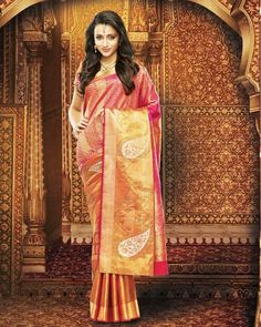 ezwed_Trisha_image_02 Sari Lehenga, Brocade Saree, Designer Embroidery, Color Blouse, Patiala Salwar, Wedding Saree Indian, Satin Saree, Designer Sarees Online, Casual Saree