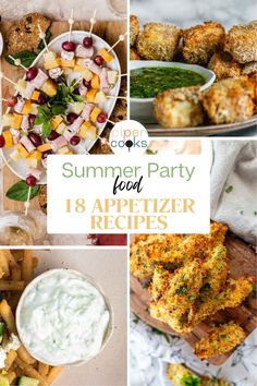 summer party food and appetizer recipes