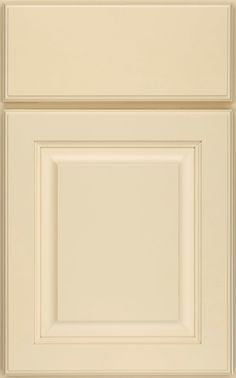 a white cabinet door with an open drawer on the front and side paneled in