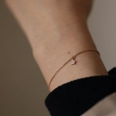 Star Charm Diamond Bracelet, 14K Solid Gold #jewelry #bracelet @EtsyMktgTool #diamondcharm #diamondbracelet #starcharmbracelet 14k Gold Dainty Bracelet With Star Charm, Dainty 14k Gold Bracelet With Star Charm, Dainty Yellow Gold Star Bracelet, 14k Gold Star Charm Bracelet, 14k Gold Bracelets With Star Charm, 14k Gold Star-shaped Bracelet Gift, 14k Gold Star Bracelet Gift, Gold Star Pendant, Gold Jewellry